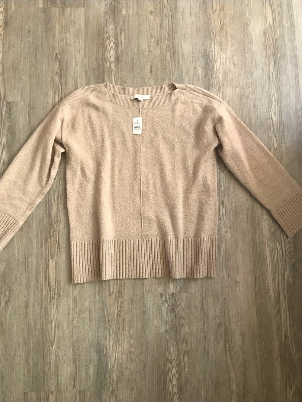 LOFT Neutral Boatneck Sweater
